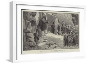 French Soldiers Visiting the Ruins of the Temple of Karnak, Egypt, 1798-Georges Clairin-Framed Giclee Print