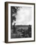 French Soldiers Watching Artillery Fire, 1st Battle of the Marne, France, 5-12 September 1914-null-Framed Giclee Print