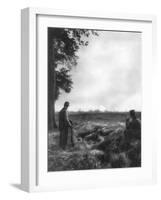 French Soldiers Watching Artillery Fire, 1st Battle of the Marne, France, 5-12 September 1914-null-Framed Giclee Print