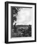 French Soldiers Watching Artillery Fire, 1st Battle of the Marne, France, 5-12 September 1914-null-Framed Giclee Print