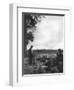 French Soldiers Watching Artillery Fire, 1st Battle of the Marne, France, 5-12 September 1914-null-Framed Giclee Print