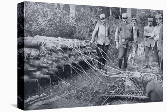 French Soldiers with Gas Cylinders, World War I, 1915-null-Stretched Canvas