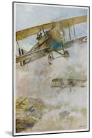 French Spad Aircraft on Patrol-Francois Flameng-Mounted Art Print