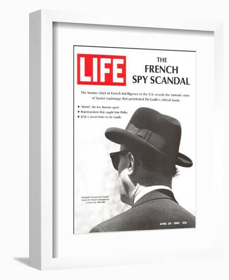 French Spy Scandal, Philippe Thyraud De Vosjoli, Head of French Intelligence in US, April 26, 1968-Alfred Eisenstaedt-Framed Photographic Print