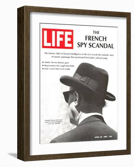 French Spy Scandal, Philippe Thyraud De Vosjoli, Head of French Intelligence in US, April 26, 1968-Alfred Eisenstaedt-Framed Photographic Print