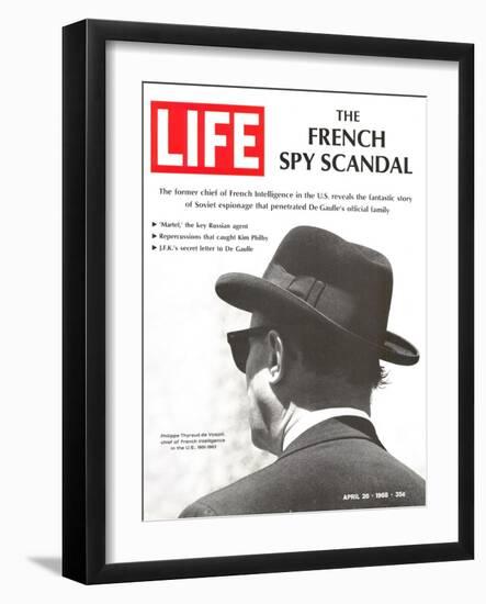 French Spy Scandal, Philippe Thyraud De Vosjoli, Head of French Intelligence in US, April 26, 1968-Alfred Eisenstaedt-Framed Photographic Print