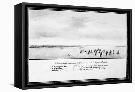 French Squadron, 1778-Pierre Ozanne-Framed Stretched Canvas