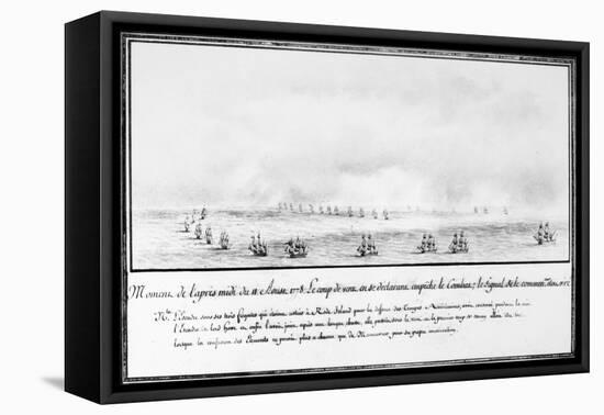 French Squadron, 1778-Pierre Ozanne-Framed Stretched Canvas