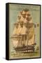 French Square-Rigged Sailing Vessel-null-Framed Stretched Canvas
