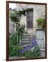 French Staircase with Flowers-Marilyn Dunlap-Framed Art Print