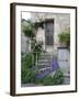 French Staircase with Flowers-Marilyn Dunlap-Framed Art Print