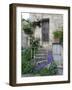 French Staircase with Flowers-Marilyn Dunlap-Framed Art Print