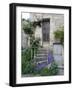 French Staircase with Flowers-Marilyn Dunlap-Framed Art Print