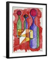 French Still Life-Wine and Cheese-Richard Lawrence-Framed Photographic Print