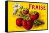 French Strawberries-null-Framed Stretched Canvas