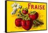 French Strawberries-null-Framed Stretched Canvas