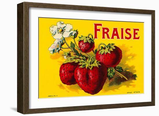 French Strawberries-null-Framed Art Print