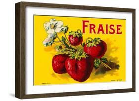 French Strawberries-null-Framed Art Print