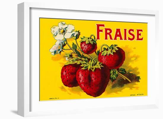 French Strawberries-null-Framed Art Print