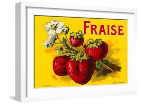 French Strawberries-null-Framed Art Print