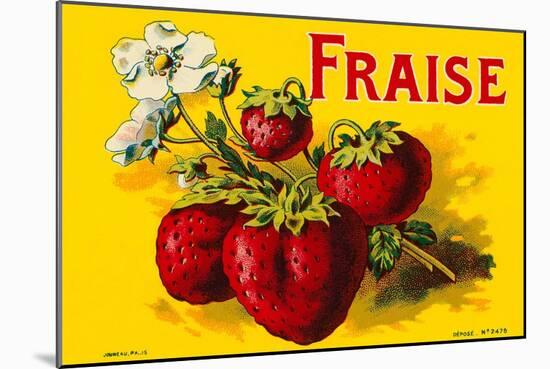 French Strawberries-null-Mounted Art Print