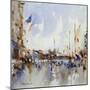 French Street Scene (W/C on Paper)-Laurence Fish-Mounted Giclee Print