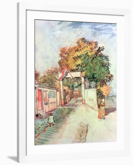 French Street Scene with Access to a Vantage Point, 1887-Vincent van Gogh-Framed Giclee Print