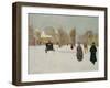 French Street Scene with Snow-Norbert Goeneutte-Framed Giclee Print