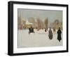 French Street Scene with Snow-Norbert Goeneutte-Framed Giclee Print