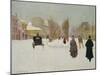 French Street Scene with Snow-Norbert Goeneutte-Mounted Giclee Print