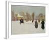French Street Scene with Snow-Norbert Goeneutte-Framed Giclee Print