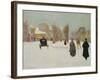 French Street Scene with Snow-Norbert Goeneutte-Framed Giclee Print