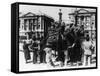 French Street Sellers Offering Souvenirs to a Truckload of German Soldiers, Paris, 27 July 1940-null-Framed Stretched Canvas