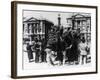 French Street Sellers Offering Souvenirs to a Truckload of German Soldiers, Paris, 27 July 1940-null-Framed Photographic Print