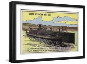French Submarine Gustave Zede, 1913-null-Framed Giclee Print
