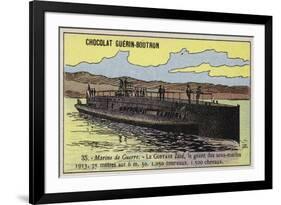 French Submarine Gustave Zede, 1913-null-Framed Giclee Print