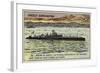 French Submarine Pluviose, 1908-null-Framed Giclee Print