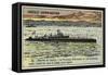 French Submarine Pluviose, 1908-null-Framed Stretched Canvas