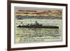 French Submarine Pluviose, 1908-null-Framed Giclee Print