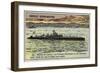 French Submarine Pluviose, 1908-null-Framed Giclee Print