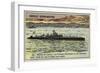 French Submarine Pluviose, 1908-null-Framed Giclee Print