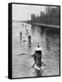 French Submarine 'Saphir' (Q4) and Five Others Moving from Gravesend to London, July 1909-null-Framed Stretched Canvas