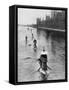 French Submarine 'Saphir' (Q4) and Five Others Moving from Gravesend to London, July 1909-null-Framed Stretched Canvas