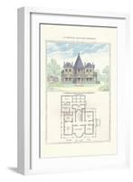 French Suburban Chateau-Richard Brown-Framed Art Print