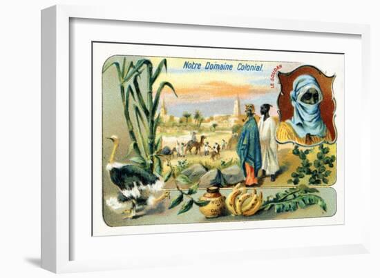 French Sudan, from a Series of Collecting Cards Depicting the Colonial Domain of France, C.1910-null-Framed Giclee Print