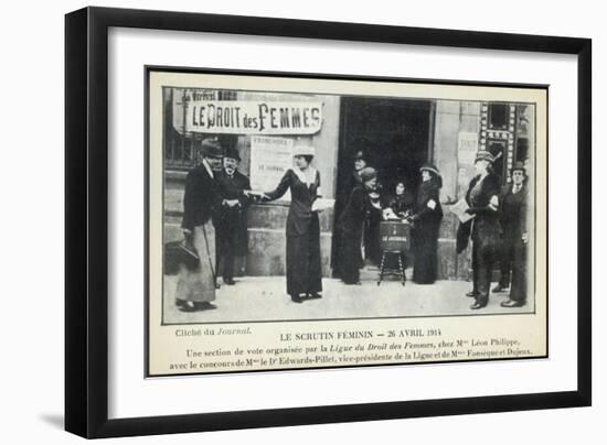 French Suffragettes Organise Their Own Parallel Election-null-Framed Art Print