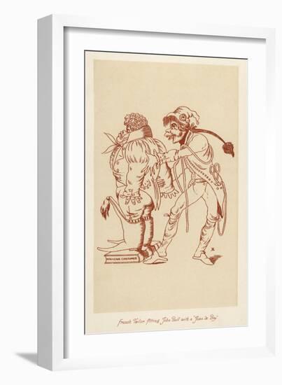 French Tailor Fitting John Bull with a Jean Debry 1799-John Ashton-Framed Art Print