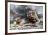 French Tank Assault, July 1918-Francois Flameng-Framed Giclee Print