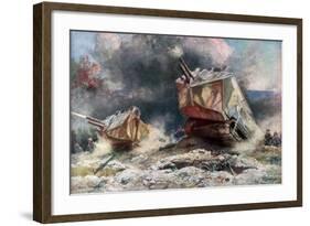 French Tank Assault, July 1918-Francois Flameng-Framed Giclee Print