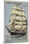 French Three-Masted Merchant Ship, 18th Century-null-Mounted Giclee Print